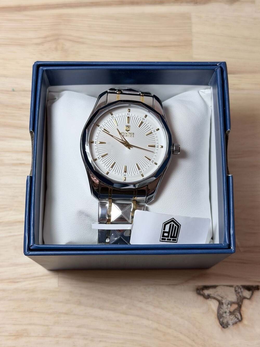 Montres Prestige MPW-0096 Two Tone Pyramid Link Watch